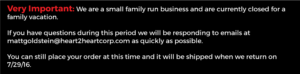 family vacation notice