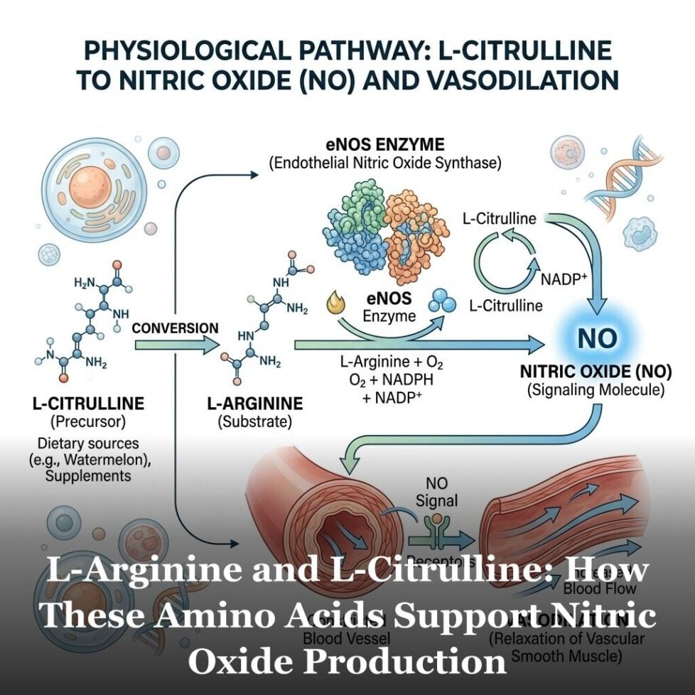 L-Arginine and L-Citrulline: How These Amino Acids Support Nitric Oxide Production